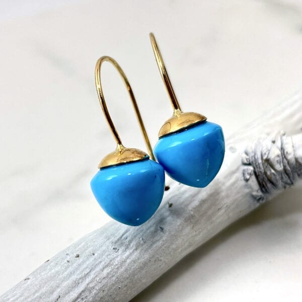 Turquoise Shepard Hook Drop Earrings